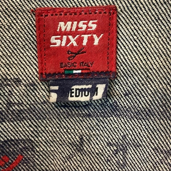 MISS SIXTY Sm M Vintage Jean  Denim Jacket - Picture 4 of 12